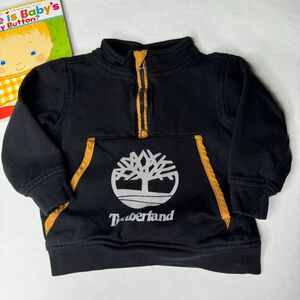Timberland Baby Black Pullover 1/4 Zip Jacket 24 Months